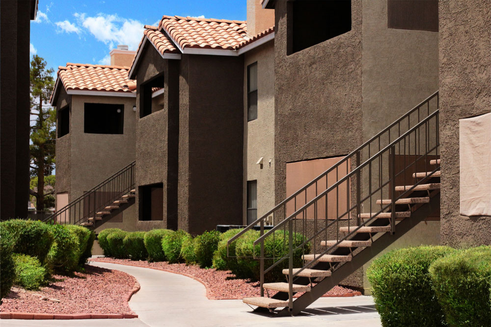 This Exterior 3 photo can be viewed in person at the Mandalay Bay Apartments, so make a reservation and stop in today.