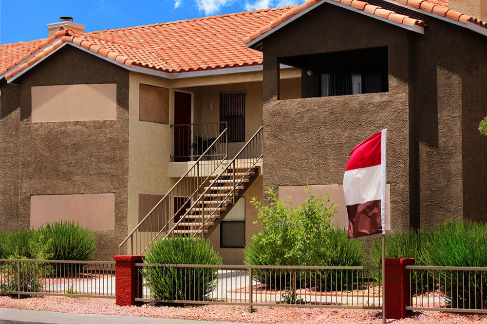 Exterior photo of Mandalay Bay apartment Building Exterior and Stairs 4