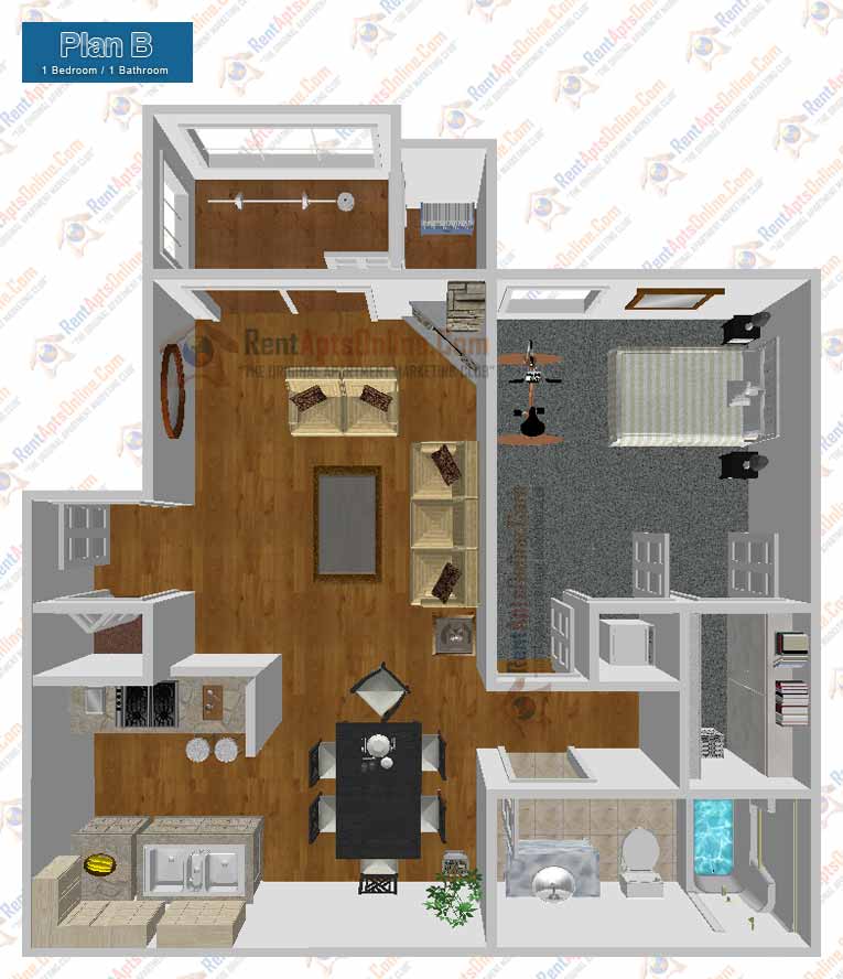 This image is the visual 3D representation of The Spinnaker in Mandalay Bay Apartments.