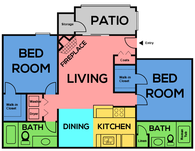 This image is the visual schematic representation of The Marina in Mandalay Bay Apartments.